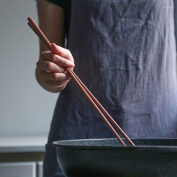 Bacchette 42CM Stoviglie per la casa Fritto Cottura Frittura Tagliatelle in legno naturale Pentola Wok Bastoni lunghi Attrezzo da cucina