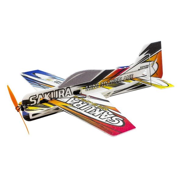 Aeronaves elétricas/RC RC EPP EPP Indoor 3D F3P Avião Sakura Rádio controlado Plano elétrico de 420mm Wingspan Needled Precise de construir o avião 230324