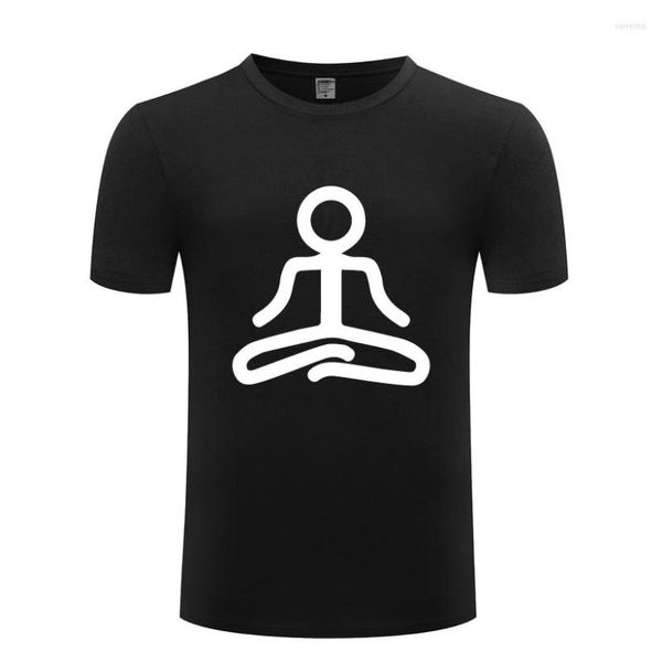 Erkek Tişörtleri Meditasyon Yoga Yenilik Yaratıcı Komik Tişört Gömlek Erkekler Yaz Kısa Kollu O Boyun Pamuk Pamuk Gündelik Top Tee