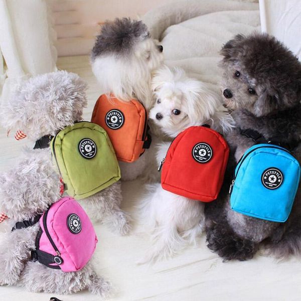 Coprisedili per auto per cani Zaino per animali Borsa da viaggio per esterni con imbracatura Guinzaglio Cucciolo di gatto Colore caramella Scuola per cani di piccola taglia Forniture per gatti