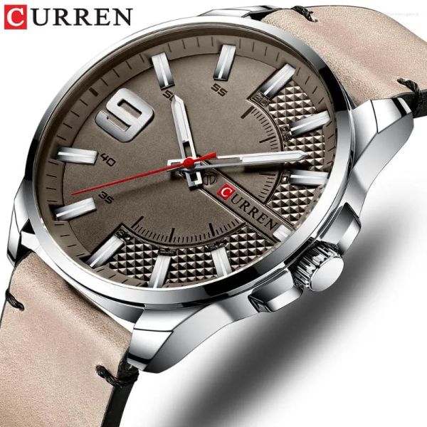 Relógios de pulso 2023 Top Marca Curren 8371 Business Watch Homens Relógios Homens Quartzo Couro Relógio de Pulso Luminoso Mãos Relógio Masculino