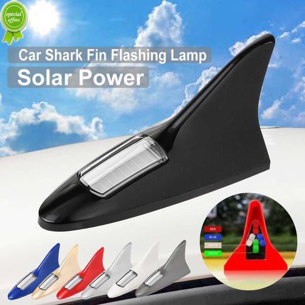 Солнечный светодиодный автомобильный свет в форме плавника акулы, предупредительный световой сигнал безопасности, стробоскоп, украшение для вождения, автомобильная крыша, автомобильные аксессуары