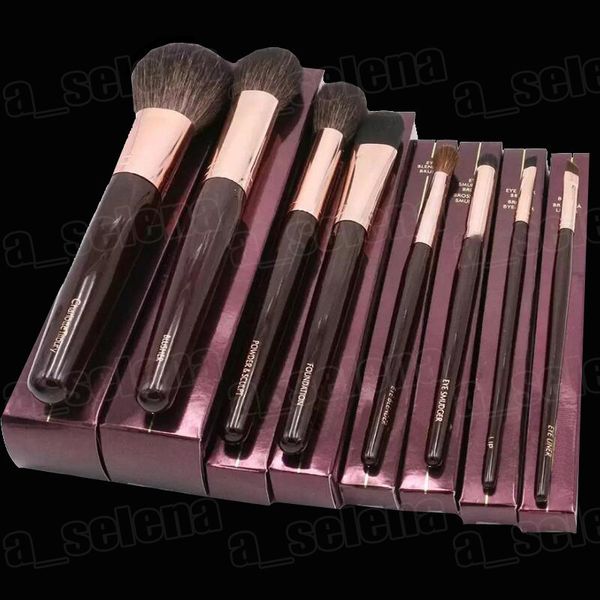 Pincéis de maquiagem completos Conjunto de 8-PCs Bronzer Blusher Powder Sculpt Foundation Foundation Smudge Lip Cosmetics Beauty Tools