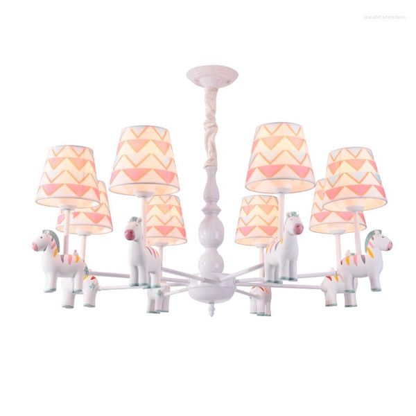 Anhänger Lampen Kinder Schlafzimmer Dekor Lichter Led Nordic Lampe Rosa Prinzessin Kinderzimmer Karussell Form Innen Beleuchtung Decke Hanglamp