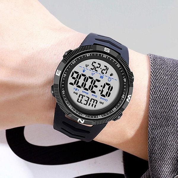 Relógios de pulso Sande Brand Digital Men Watches Multifunction Alarm Clono 5Bar Imper impermeável Relloj Hombre Drop