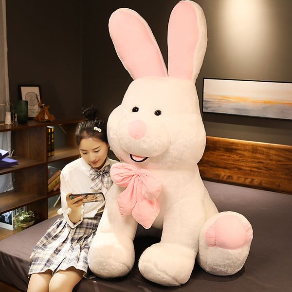 Sevimli büyük tavşan peluş oyuncak kız bebek uykusu atma yastık bebek kız tembel atma yastık