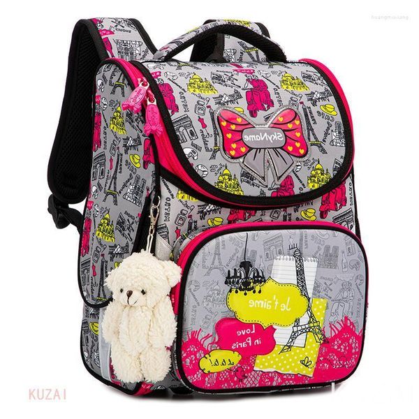 Schultaschen Rucksack Mädchen Orthopädischer 3D-Hunderucksack Kinder Grundschule Kinder Schulranzen