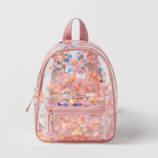 Borse da scuola Zaino per bambini Coriandoli Borsa da scuola trasparente Impermeabile Asilo per bambini Colore Coriandoli Zaino Borse da scuola per ragazze Borsa 230324