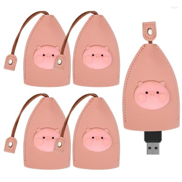 Sacos de armazenamento Puxe a bolsa Key 5pcs portador FOB para proteger a capa de carro de couro portátil portátil PU