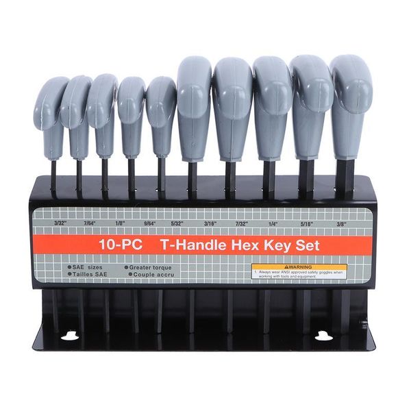 Ручные инструменты 1 набор шестигранных клавиш T-Handle Практические гаечные ключи T-типа Полезные Спаннеры Случайный цвет