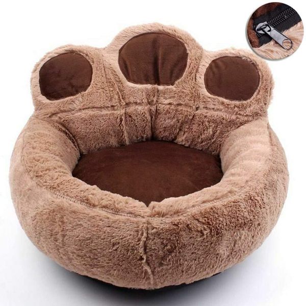 Fofo pata de calça cão ninho de cachorro kennel adorável sofá -cama de gato inverno mole quente gato filhote de cachorro beds para acessórios para cães