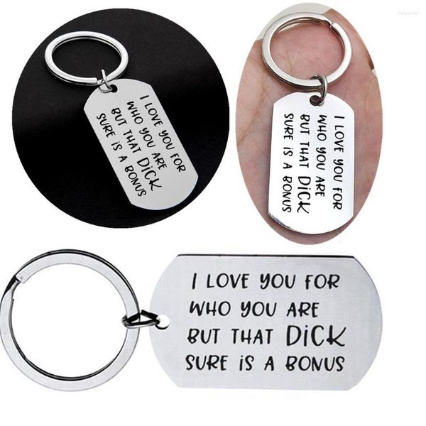 Keychains Casais engraçados Eu te amo por quem é, mas que Dick Pussy, com certeza é um êxtase, namorado de Keychain, namorada, esposa, esposa