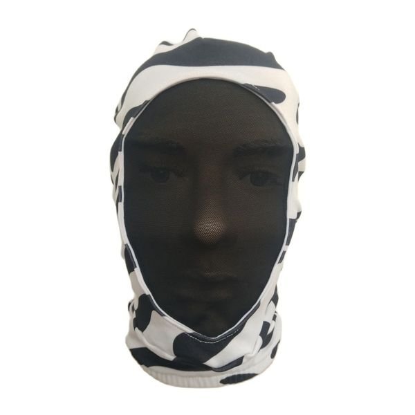 Костюмированные аксессуары Halloween Mask Cosplay Costumes Spandex Zebra Stripes Hood Open Face Добавить сетку Unisex Zentai Costumes Party Accessorie