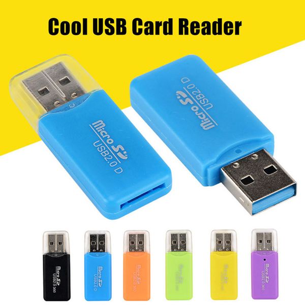 Yüksek Qunity Desteği USB 2.0 Bellek Kartı Okuyucu Yüksek Hızlı Mikro SD TF Adaptörü