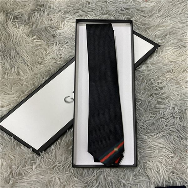 Carta de luxo novo designer masculino 100% gravata gravata de seda preto azul Aldult Jacquard Party Wedding Business Indicatário Design de moda Hawaii Pesh Neck com Box 1133