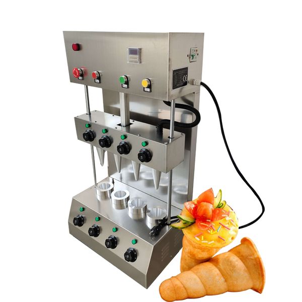 Beliebte Pizzakegelmaschine Kegelpizzaofen Kommerzieller Pizzakegelhersteller Edelstahl Gesunde Snack-Food-Maschine