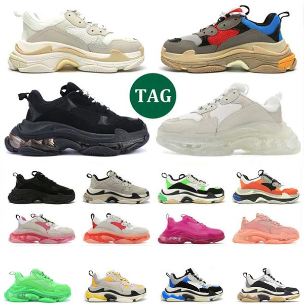 tênis triple s designer de luxo sapatos casuais masculinos femininos sola clara preto branco azul vermelho marca de moda masculina plataforma esportiva tênis de basquete tênis de treinamento