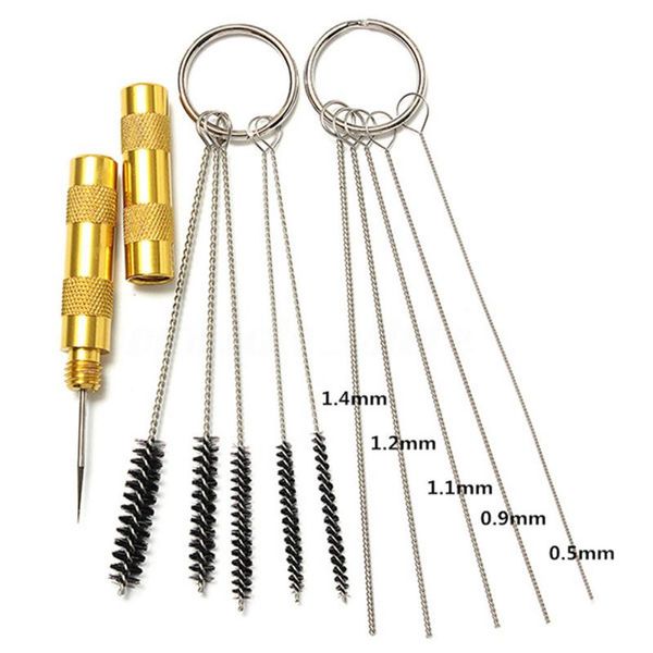 Armas profissionais de pulverização 11pcs /conjunto Airbrush Gun Limpening Kit de escova de agulha Ferramenta de reparo do conjunto de escovas de agulha