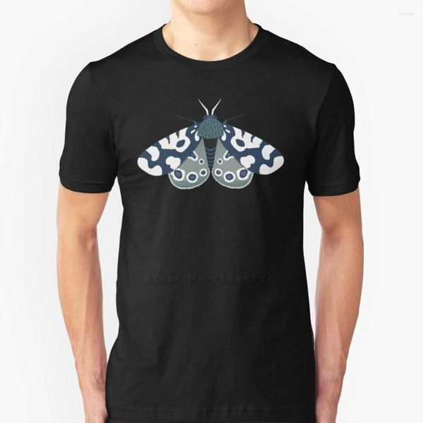 Camisetas masculinas Mod Moths - Marinha e lilás verão