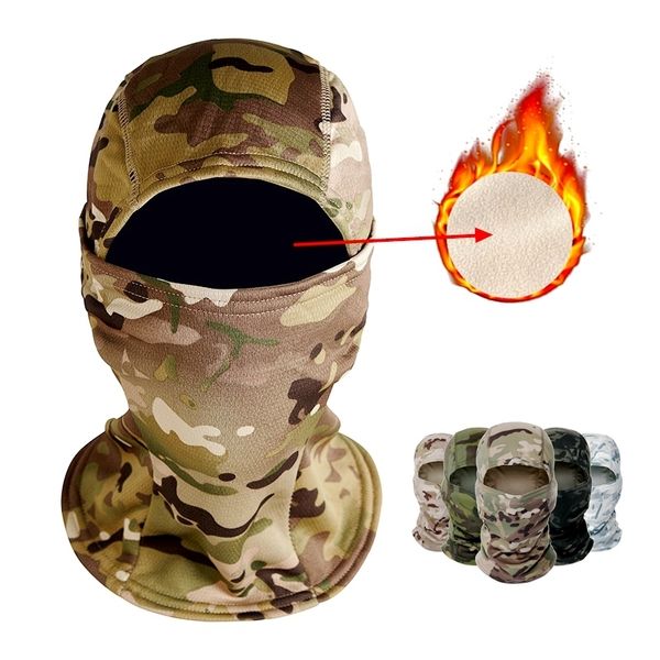 Mascheri per la faccia di moda Gateter Gateter inverno tattico Balaclava Full Face Scarf Bandana Outdoor Sports Camping Cycing Ski Camuflage Cap Cap Face Face Neck Uomini 230323