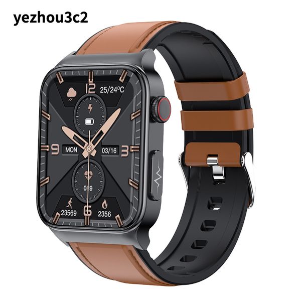 Bildschirm Big YEZHOU E Englisch Smart Watch Mobile Connect mit IOS Zoll Nicht-invasives EKG Ppg Körpertemperatur Blutsauerstoff Englisch CG