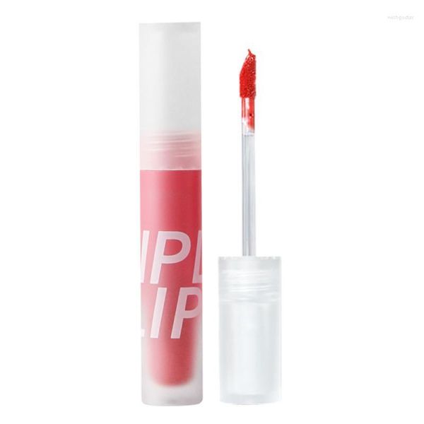 Lip Gloss 6 Color Hunidade Líquido Lipstick Mébilo macio Silky Red Tint Lip Lips Makeup Cherry Peach Lipgloss