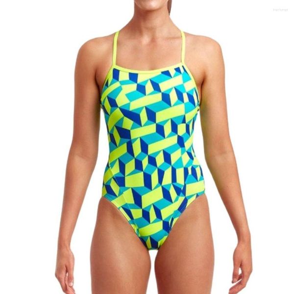 Damen-Bademode Funkita 2023 Frauen-Badeanzug Triathlon-Rücken Sexy einteiliger Anzug Tragen Sie funktionelles Training Sport-Schwimmkleid