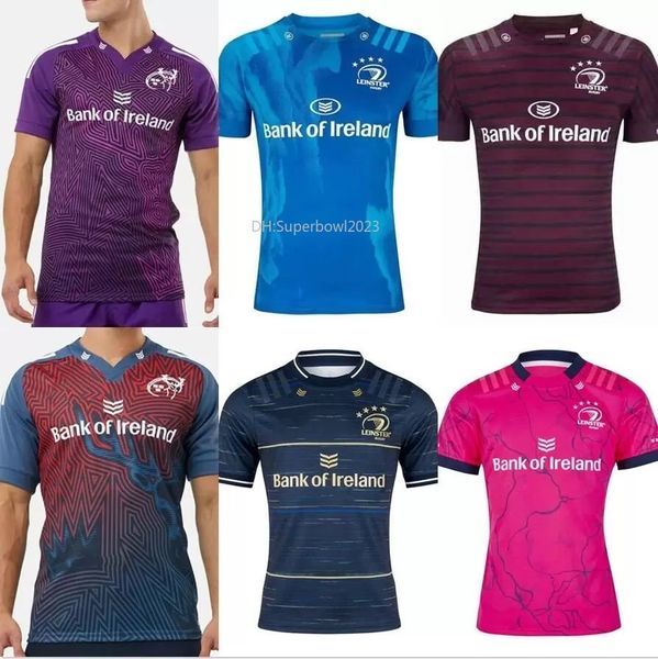 2022 2023 2021 Jersey de rugby de Munster City 21 22 23 Leinster Home Away Mens Camisa de futebol personalizada Rugby-Trikots Size S-5xl