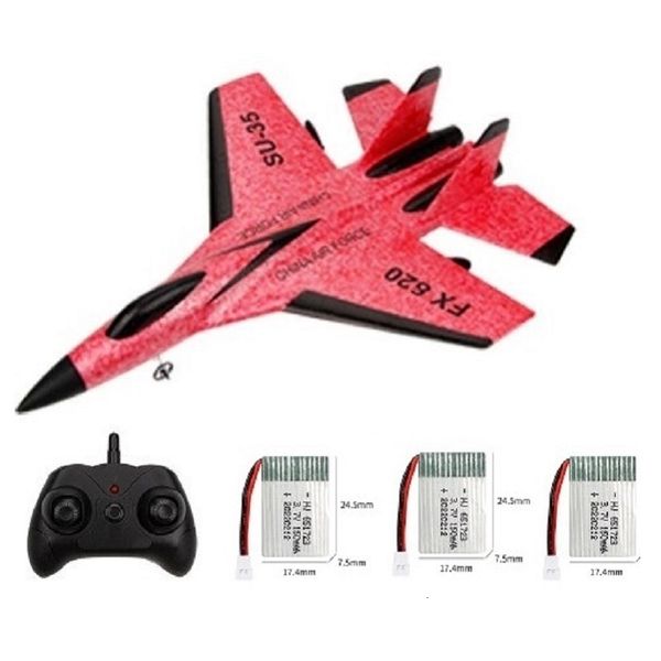 Elektro/RC Flugzeug 2,4G Segelflugzeug RC Drohne FX620 SU35 Starrflügelflugzeug Fernbedienung Flugzeug elektrisch mit LED Outdoor-Spielzeug RC Flugzeug SU-35 230324