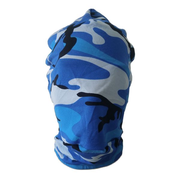 Kostümzubehör Blau Camo Hood Halloween Masken Cosplay Kostüme Spandex Vollmaske Erwachsene Unisex Zentai Kostüme Partyzubehör