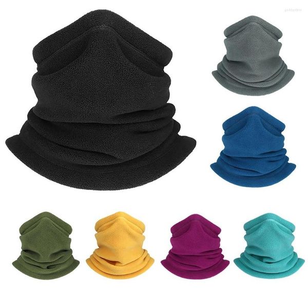 Bandane Polar Fleece Protezione dal freddo Sciarpa Maschera multifunzionale antivento con coulisse per donna Uomo