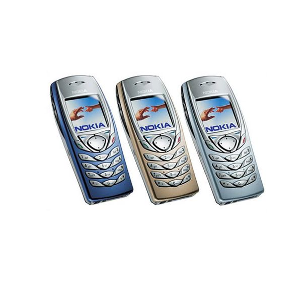 Отремонтированные мобильные телефоны Nokia 6100 2G для студенческого старика Ностальгии разблокированный телефон с коробкой Reatil