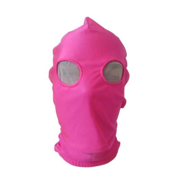 Accessori in costume Maschera rosa caldo Cappuccio aperto Maglie bianche Occhi da Mash Onisi UNISEX ZENTAI COSTUMI ACCESSORI ALLEGNI ACCESSIONI HALLOWEEN MASSEGGIO