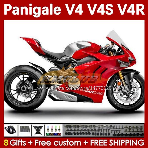 Ducati Street Fighter Panigale V4 V4 S R V4S V4R Kırmızı Çerçeve 18-22 KUTUCU 41NO.32 V4-S V4-R 18 19 20 V-4S V-4R 2018 2019 2020 Enjeksiyon Kalıp Gövdesi Vücut