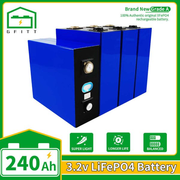 NEUE 3,2 V Lifepo4 240Ah Batterie Lithium-Eisen Phosphat Diy Wiederaufladbare Batteri Pack Für Elektrische Tourenwagen Golf RV Solarzellen