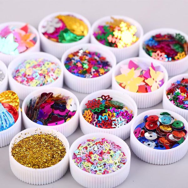 Decorazioni per nail art Polvere glitterata Materiali fatti a mano Pittura fai-da-te per bambini Giocattoli colorati in oro