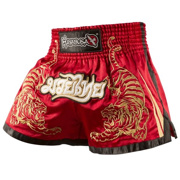 Pantaloncini da uomo Tiger rosso Pantaloncini da combattimento MMA allenamento fitness Muay Thai pantaloncini da boxe tuta Sanda 230323