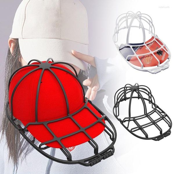 Berretti da baseball Cappello da baseball Protezione per la pulizia Rondella per cappelli per adulti/bambini Gabbia con telaio a due piani Antirughe Lavaggio domestico