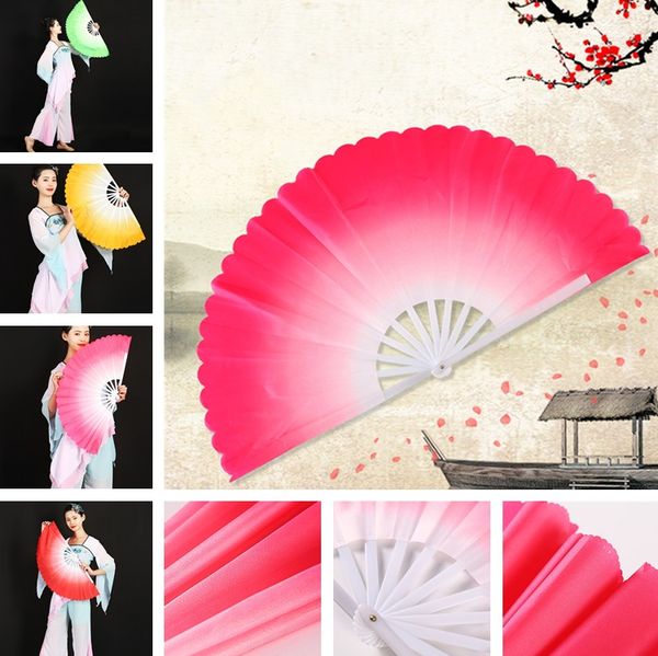 120 pz Forniture per feste ventagli destro e sinistro Arrivo Fan di danza cinese Silk Weil 4 colori disponibili per fan bianchi Bone Wedding Party Favor LT335