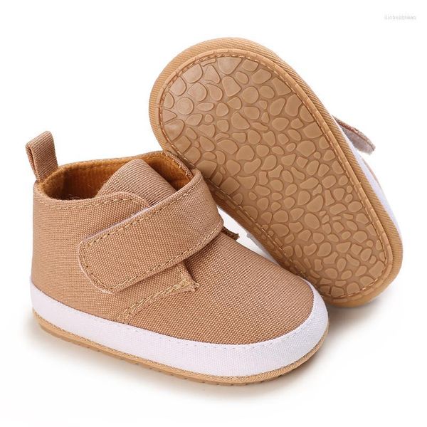 İlk Yürüyüşçüler 2023 Bebek Erkek Kızlar Moda Spor Ayakkabıları Düz ​​Renkli Yumuşak Toddler Canvas Crib Ayakkabıları 0-18 aylık
