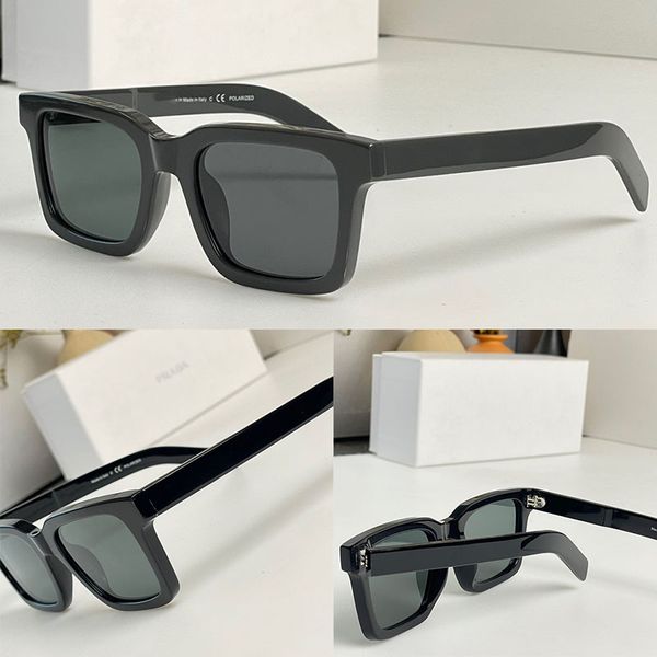 óculos de sol silhuetos retangulares para homens Mulheres quadradas clássicas de moda clássica de moda geométrica copos de moldura Pr 06 Top Uvb Protection Signature Lettering Lunette