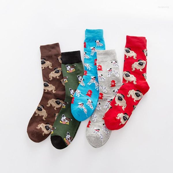 Herrensocken Herren-Ankunft des bunten Hundes Herren-Neuheit Spaß Lustige Männer Großhandel Coole Kleidung Kleider SkarpetkiMen's