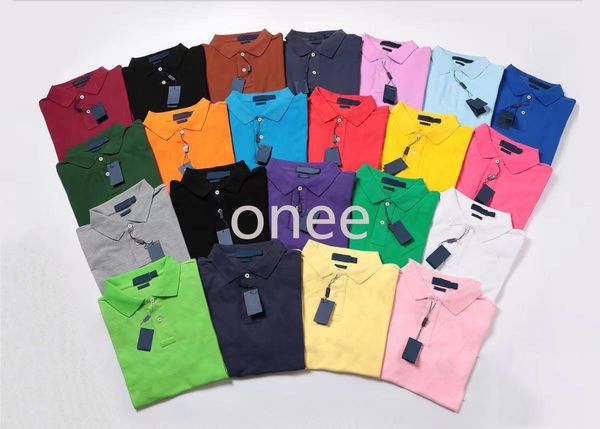 Polo da uomo firmata Pony Ricamo Abbigliamento T-shirt Collo alto Casual Top filettato traspirante