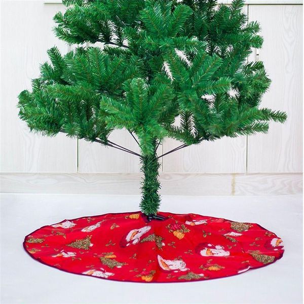 Рождественские украшения дерево юбка Санта -Клаус Печать Пети Праздничные украшения Рождественский коврик для ковров.