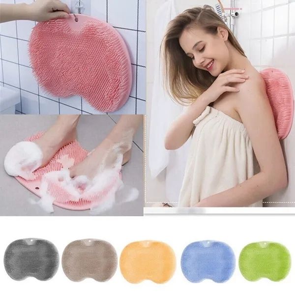 Escovas de banho esponjas Scrubbers Silicone Foot Massag Brush chuveiro Sala de massagem Non Slip Mat Anti deslize 230324