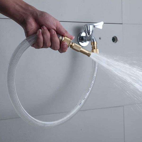Püskürtücüler su jeti yüksek basınçlı ayarlanabilir püskürtme nozul araba yıkama musluk konektörü bahçe tabancası temizleme p230310
