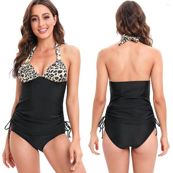 Costumi da bagno da donna 2023 Costume intero da donna Costume da bagno solido Halter Body Push Up Monokini Beachwear Taglie forti Tankini