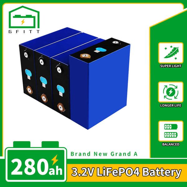 Новый 3,2V LifePo4 280AH Батарея DIY 12 В 24 В 48 В.