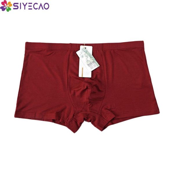 Unterhosen Plus Größe Herren Unterwäsche Boxer Bambusfaser Lose Große Männliche Männer Shorts Masculina Mann Einfarbige Badehose