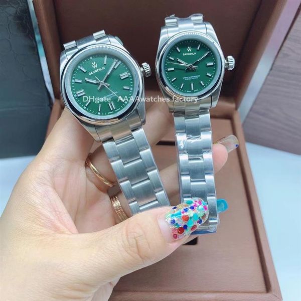 l'orologio da uomo e da donna è automatico Orologi da polso con bracciale meccanico 2813 movimento design impermeabile articolo di moda quadrante rosso verde252r